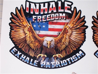 Freedom American Flag With Eagle Vinyl Decal – Patriotic Graphic Sticker For Car, Truck, Motorcycle, Or Window (3-Year Outdoor Vinyl) - View #3